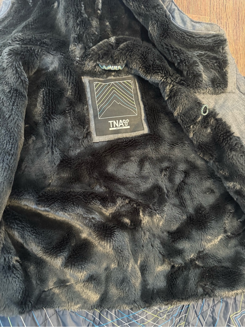 TNA Black Plush Teddy Jacket with Hood